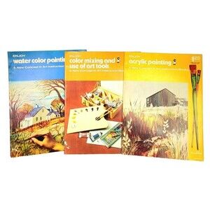 Vintage 70s Craftint A New Concept In Art Instruction Book Lot of 3 Books Set